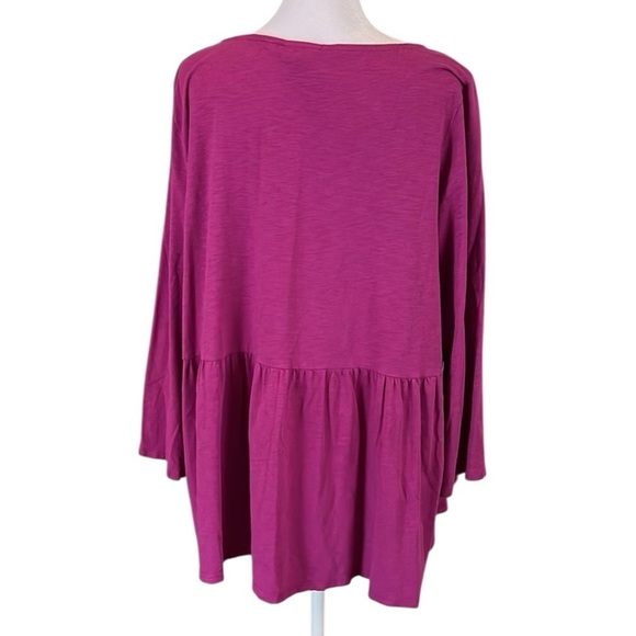 J Jill Orchid/Magenta Tiered Top XL - Picture 4 of 4